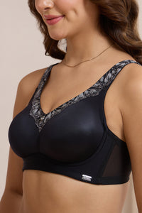 Radiant Curves Non-Padded Non-Wired Bra - Black thumbnail 4