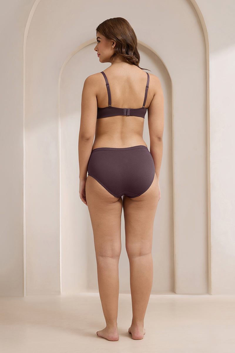 Bare’d Plunge Padded Non-Wired Bra - Fudge