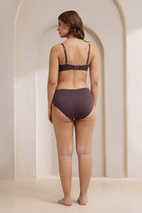 Bared Plunge Padded Non-Wired Bra - Fudge thumbnail 6