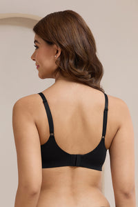 Bared Scoop Lift Padded Non-Wired Bra - Black thumbnail 2