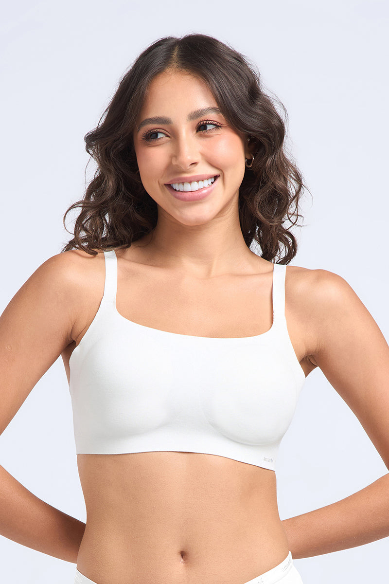 Invisi Chic Cotton Bra - White - Image 1 of 6