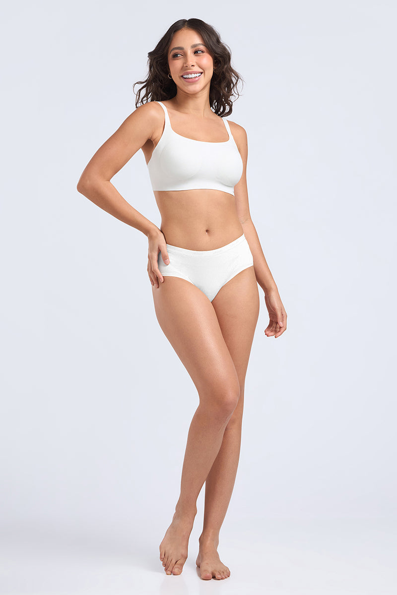 Invisi Chic Cotton Bra - White