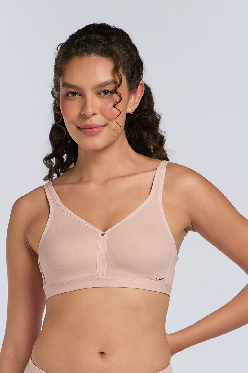 COTTON CHIC SUPPORT BRA - Cameo Rose - Image 1 of 6