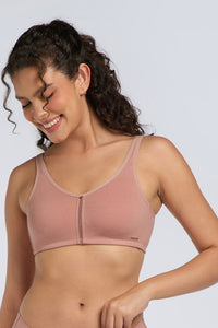 COTTON DAILY SUPPORT BRA - Cameo Brown thumbnail 4