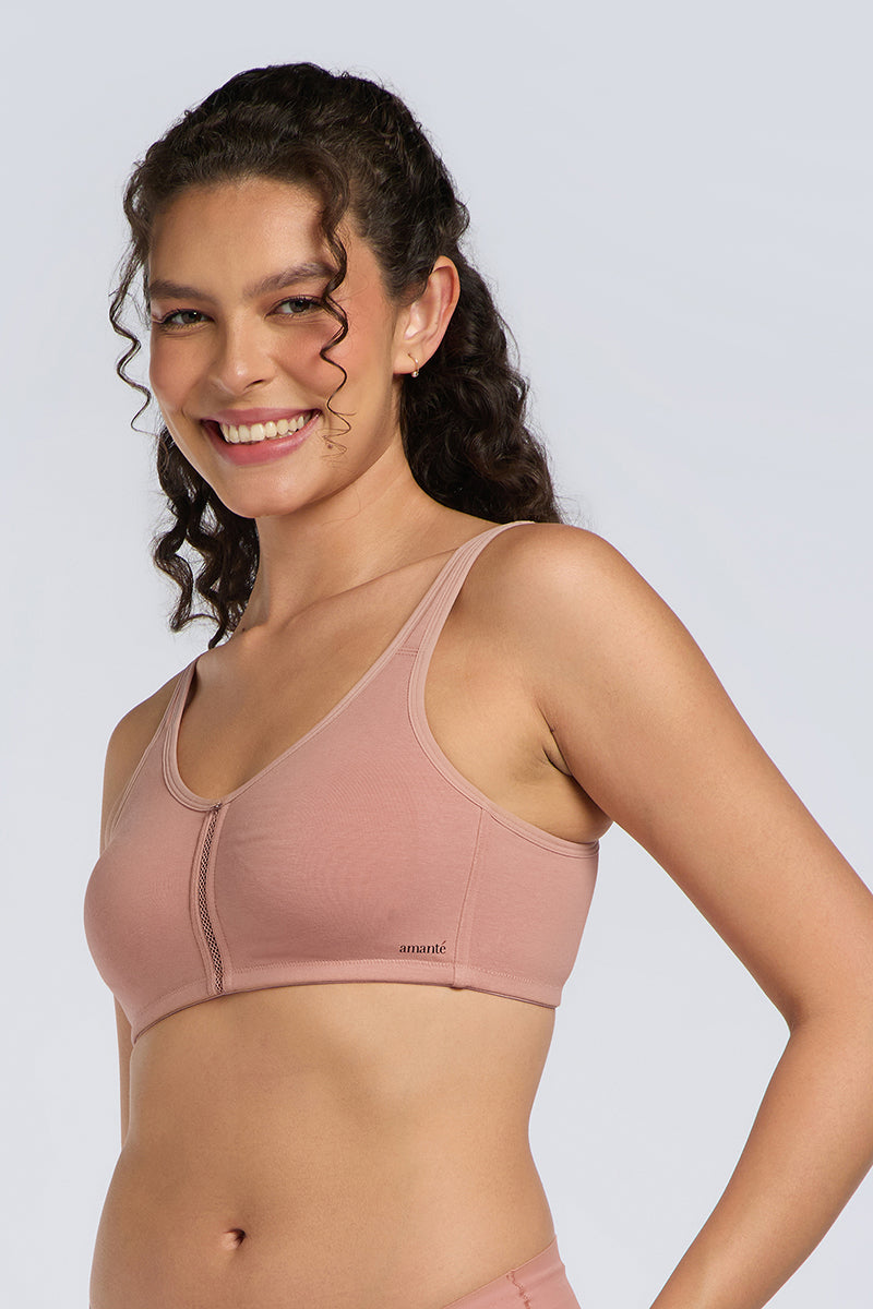 COTTON DAILY SUPPORT BRA - Cameo Brown - Image 1 of 6
