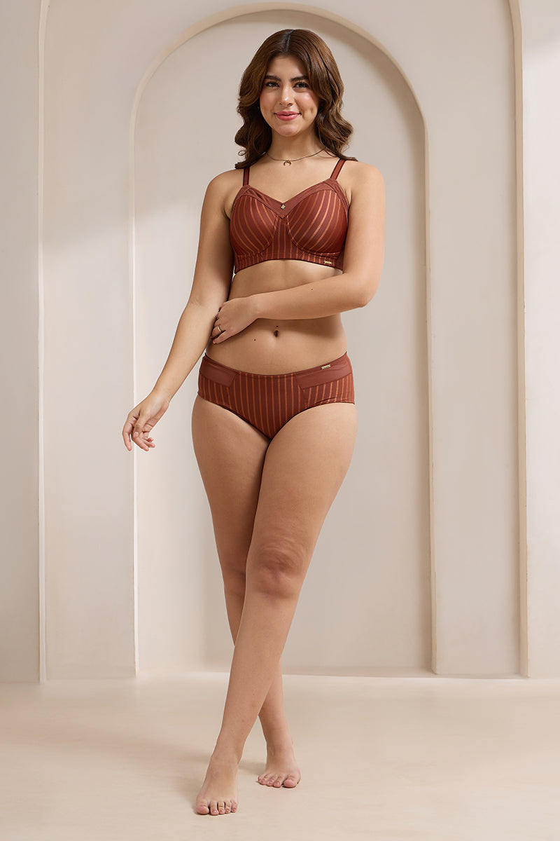Contour Comfort Support Panty - CHERRY MAHOGANY
