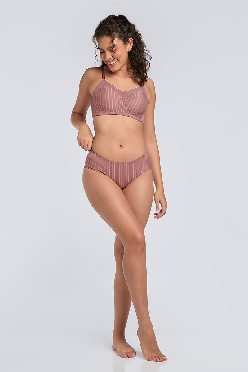 CONTOURED COMFORT SUPPORT PANTY - OLD ROSE - Image 1 of 6