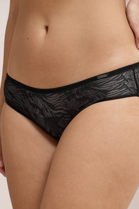 Floral Enchante Bikini Panty - Black thumbnail 4