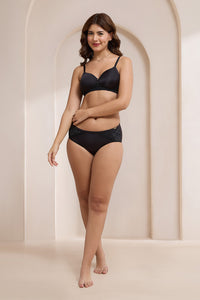 Glimmer Lace Hipster Panty - Black thumbnail 5