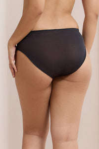 Glimmer Mesh Bikini Panty - Black thumbnail 3