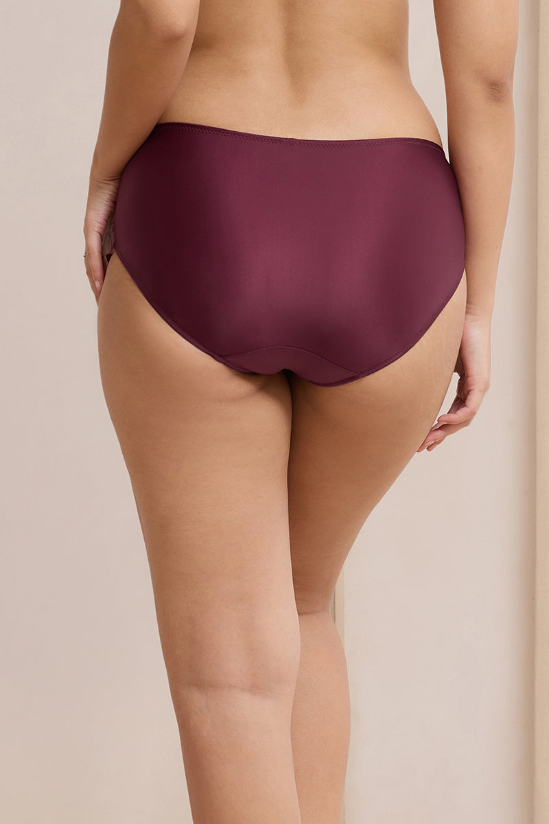 Radiant Hipster Panty - Burgandy