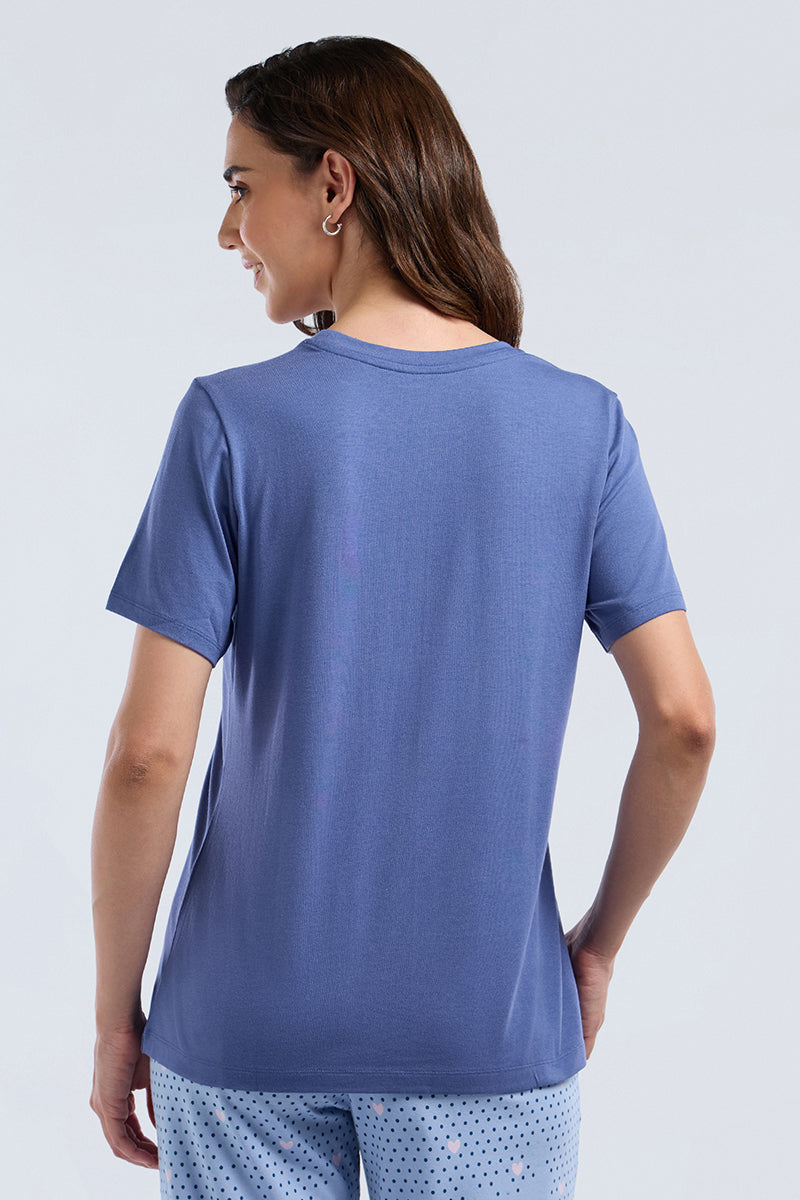 Scoop Neck Sleep Tee - Heart Parade Print - Image 2 of 7