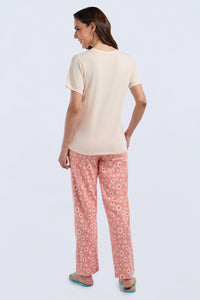 Scoop Neck Sleep Tee - Petal Sun Print thumbnail 6