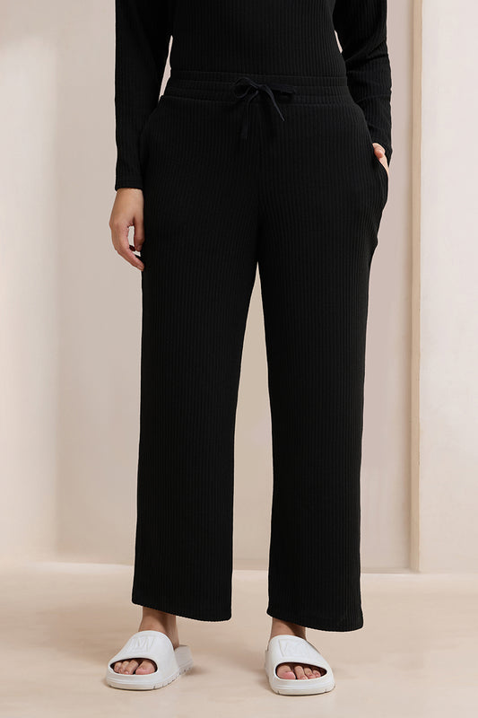 Blissful Rib Lounge Bottom - Storm Black