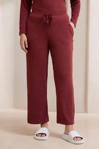 Blissful Rib Lounge Bottom - Earthy Brown - color option