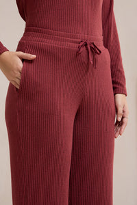 Blissful Rib Lounge Bottom - Earthy Brown thumbnail 4