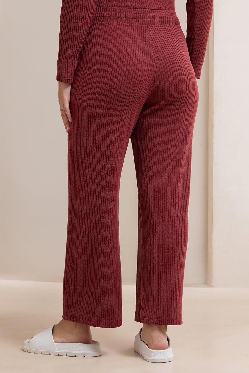 Blissful Rib Lounge Bottom - Earthy Brown