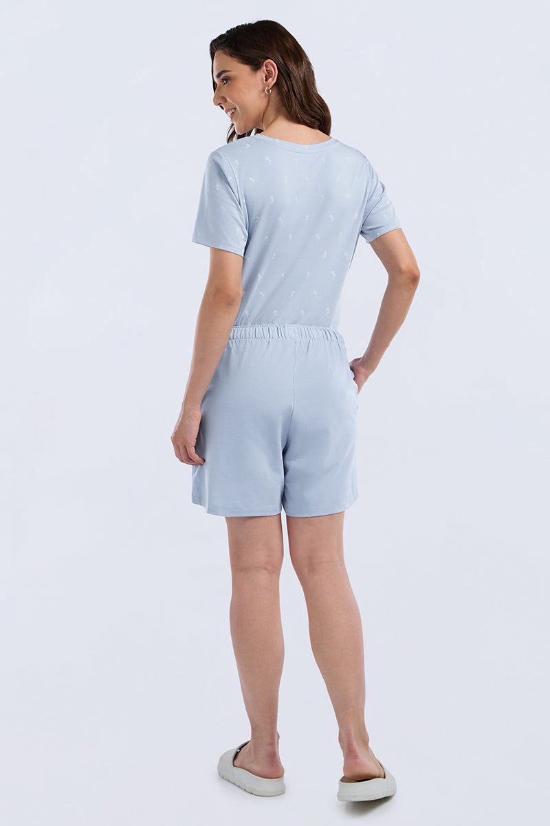 Sleep Shorts - Blue Fog