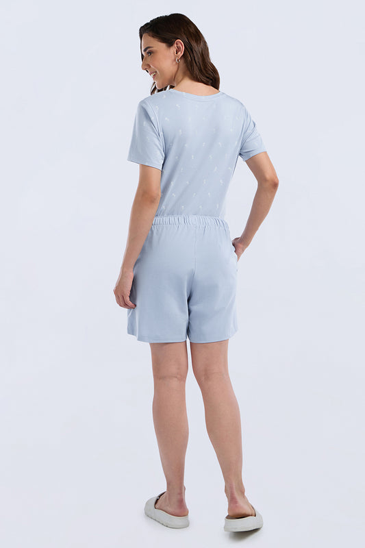 Sleep Shorts - Blue Fog