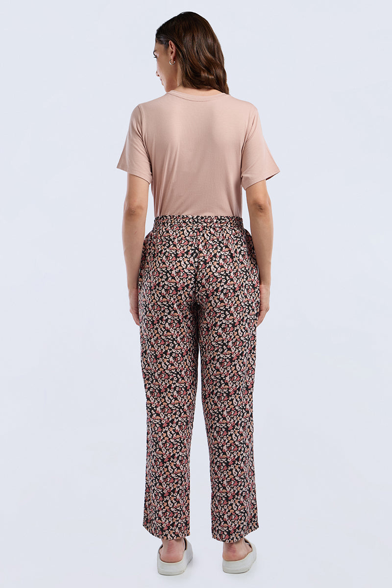 Full Length PJ Bottom - Peach Floral Print - Image 4 of 6