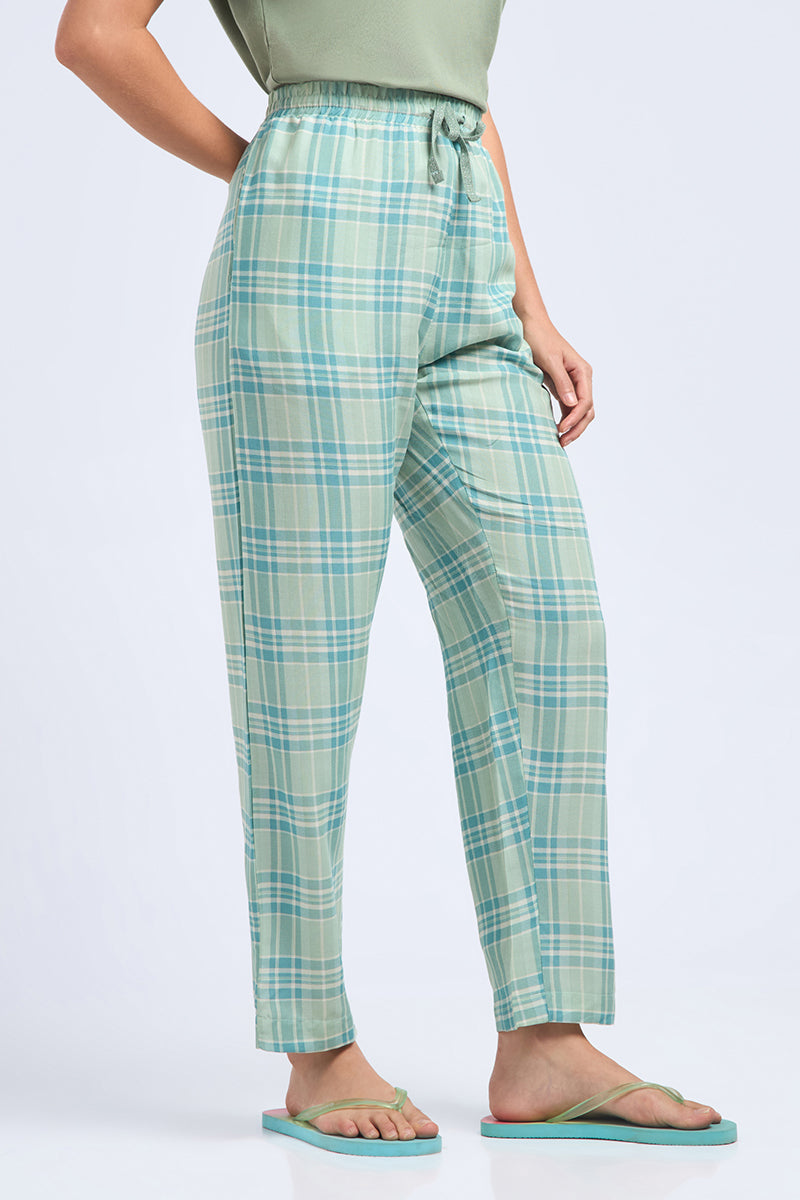Full Length PJ Bottom - Chambray Checks Print - Image 3 of 6