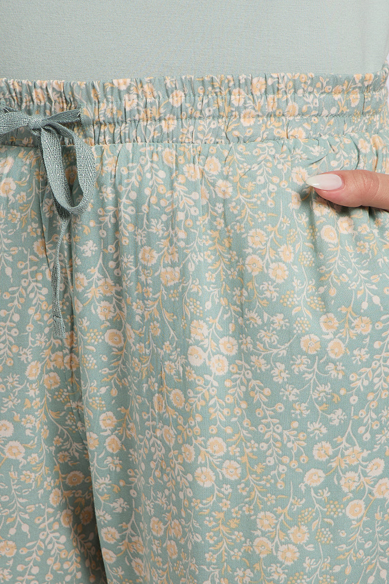 Full Length PJ Bottom - Edenmist Print