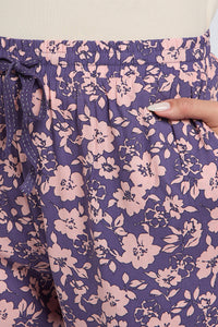 Full Length PJ Bottom - Grape Floral Print thumbnail 4