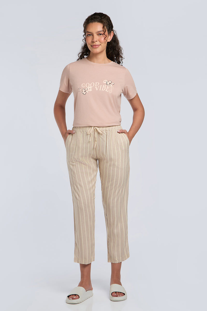 Full Length PJ Bottom - Mushroom Stripes - Image 1 of 6