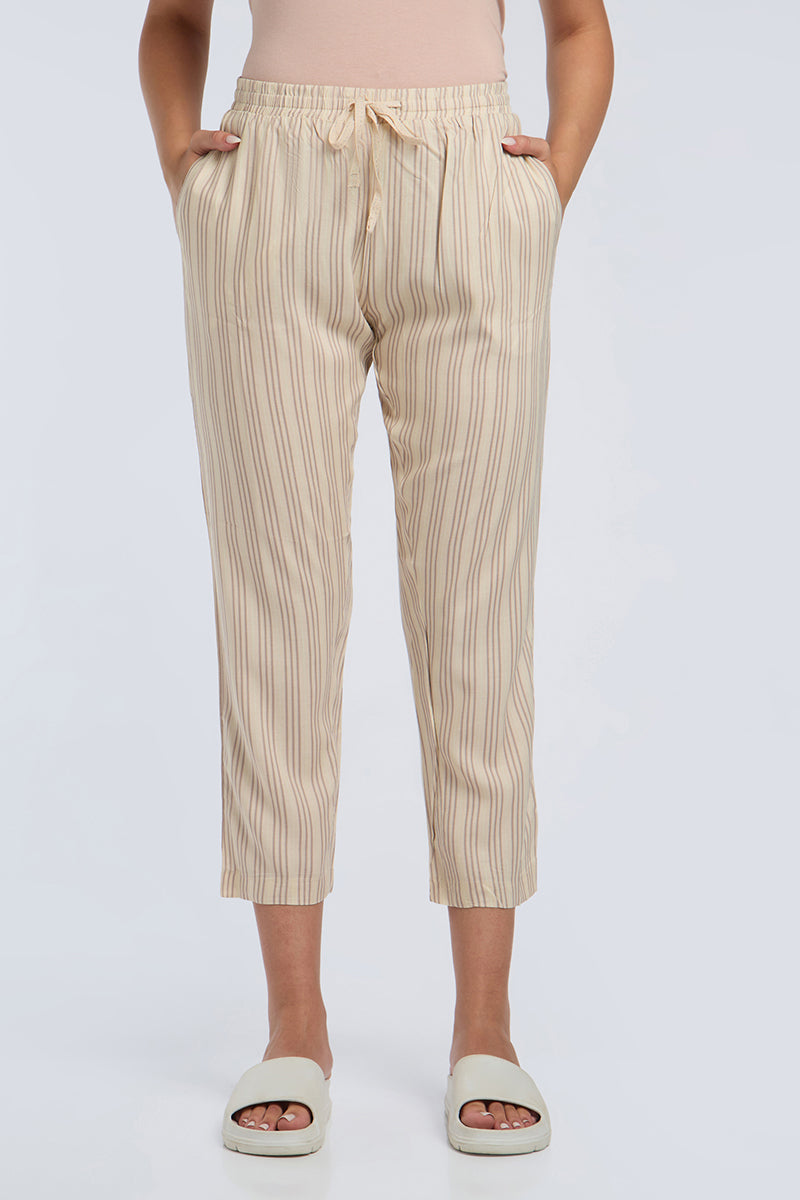 Full Length PJ Bottom - Mushroom Stripes