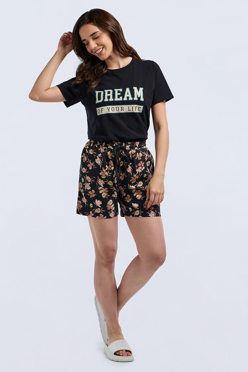 Sleep Shorts - Flora Seranade Print