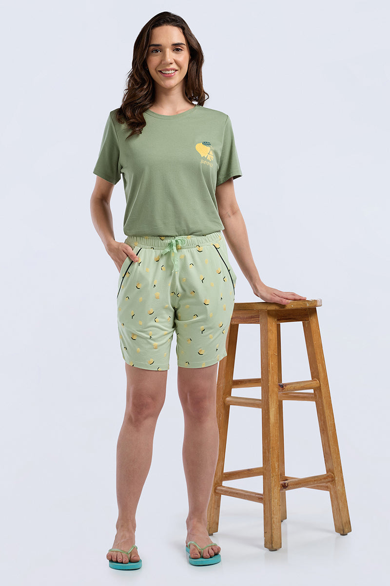 Sleep Shorts - Citrus Splash Print