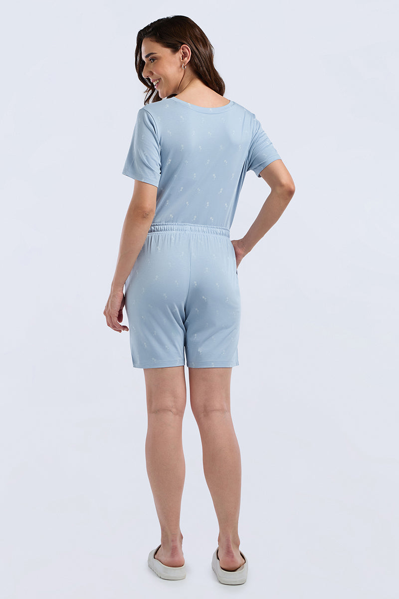 Sleep Shorts - Ocean Botanica Print