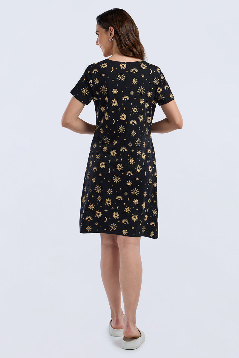 Comfort Sleep Dress - Cosmic Whisper Print - Image 1 of 7