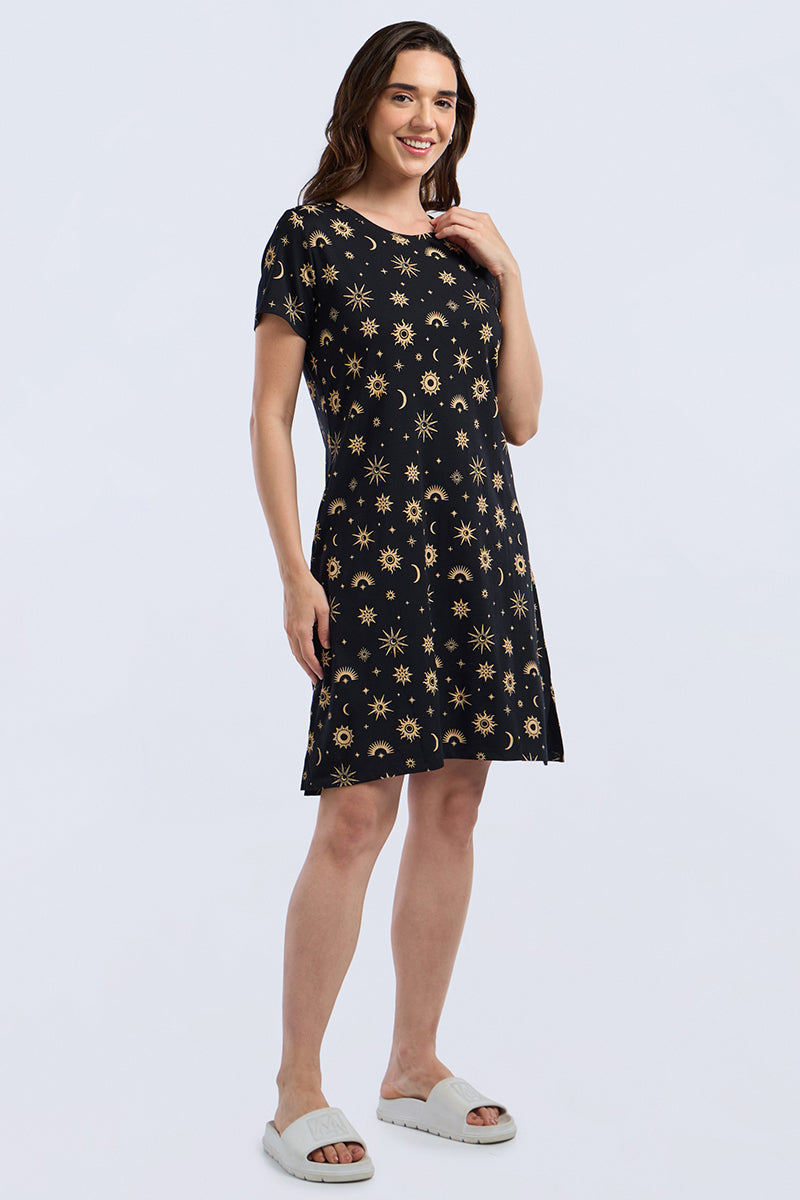 Comfort Sleep Dress - Cosmic Whisper Print - Image 3 of 7