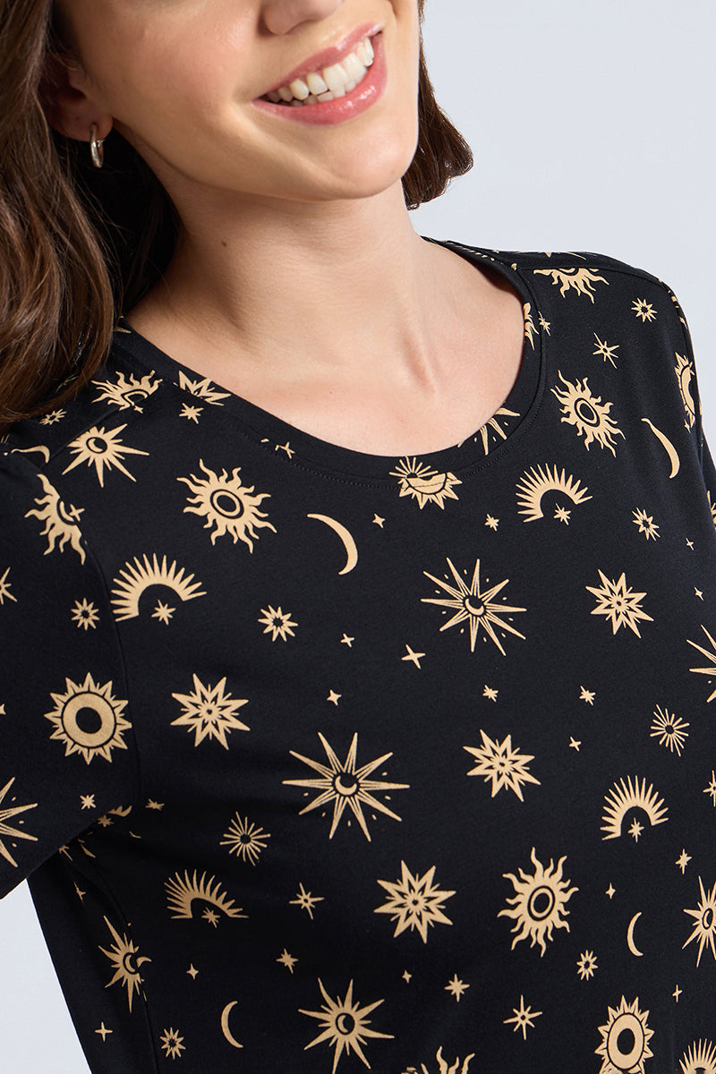 Comfort Sleep Dress - Cosmic Whisper Print