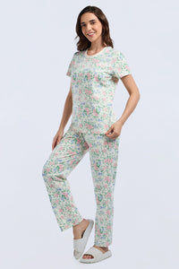 Lounge Laze PJ Set - Blossom Joy Print Set thumbnail 3