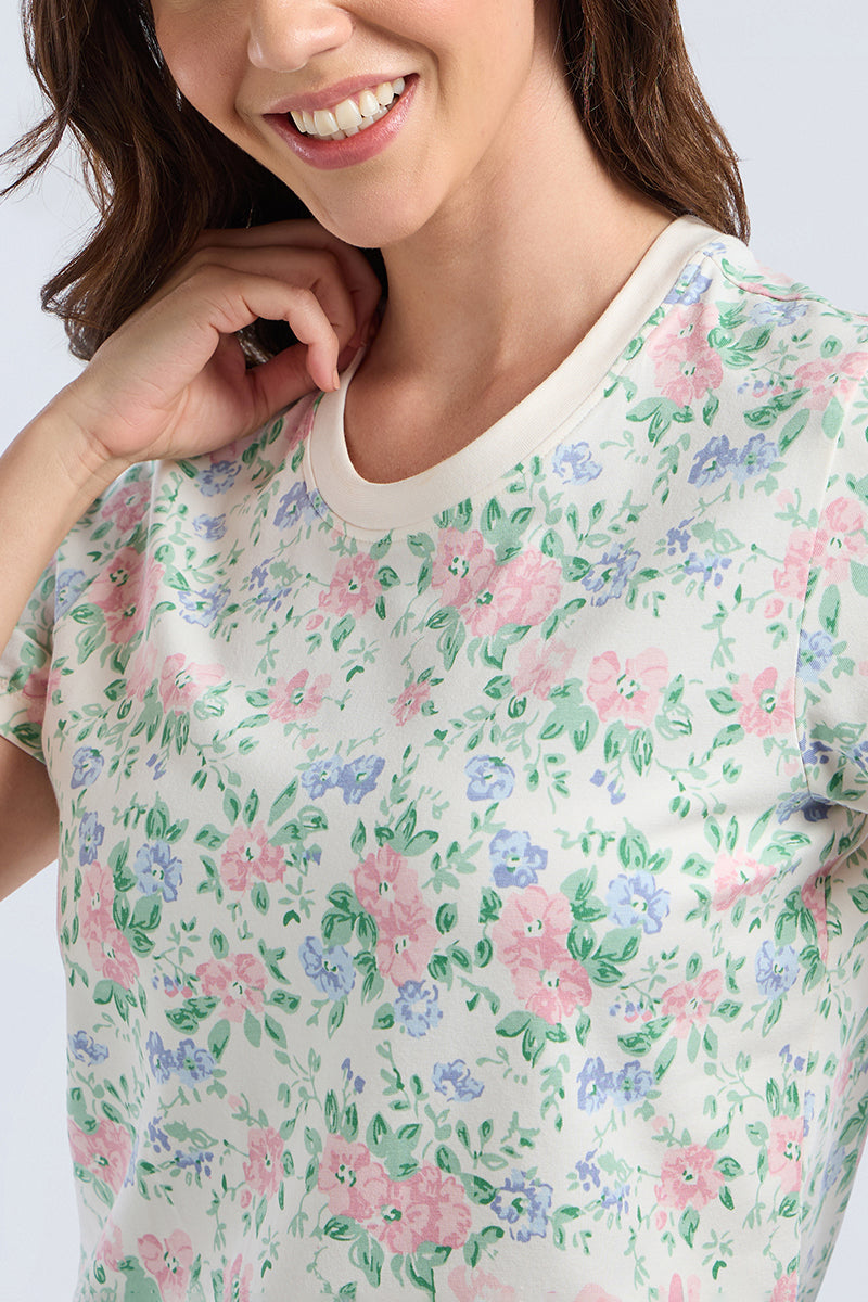Lounge Laze PJ Set - Blossom Joy Print Set