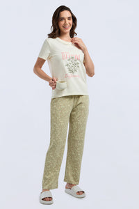 Lounge Laze PJ Set - Flower Muse Print Set thumbnail 5