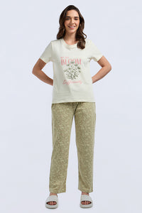 Lounge Laze PJ Set - Flower Muse Print Set thumbnail 1