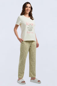 Lounge Laze PJ Set - Flower Muse Print Set thumbnail 7