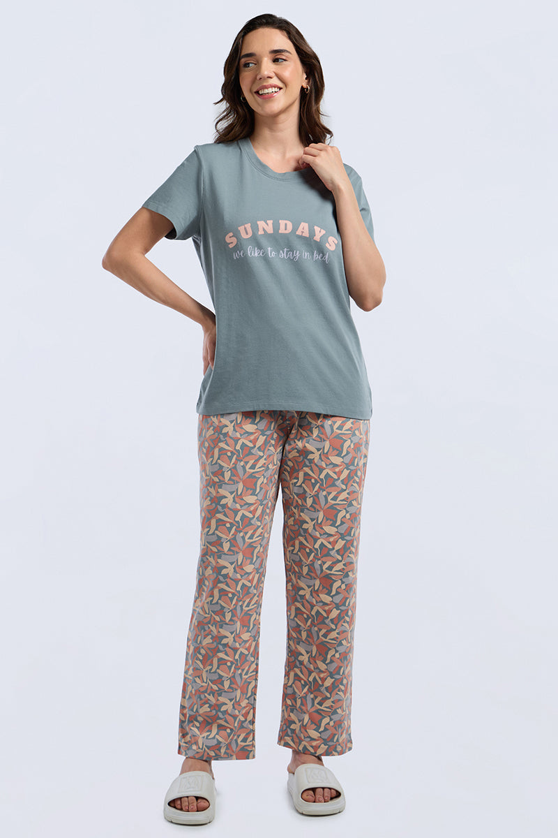 Lounge Laze PJ Set - Petal Pop Print Set
