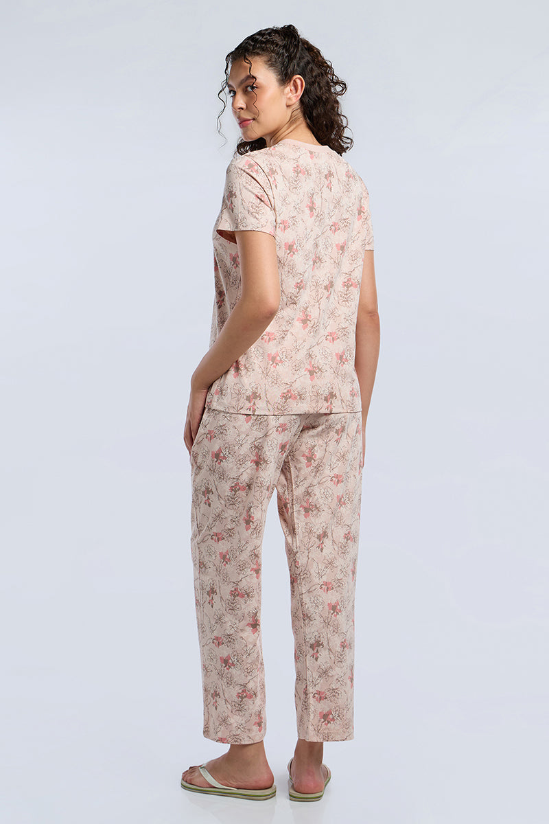 Lounge Laze PJ Set - Petal Vogue Print Set - Image 1 of 6