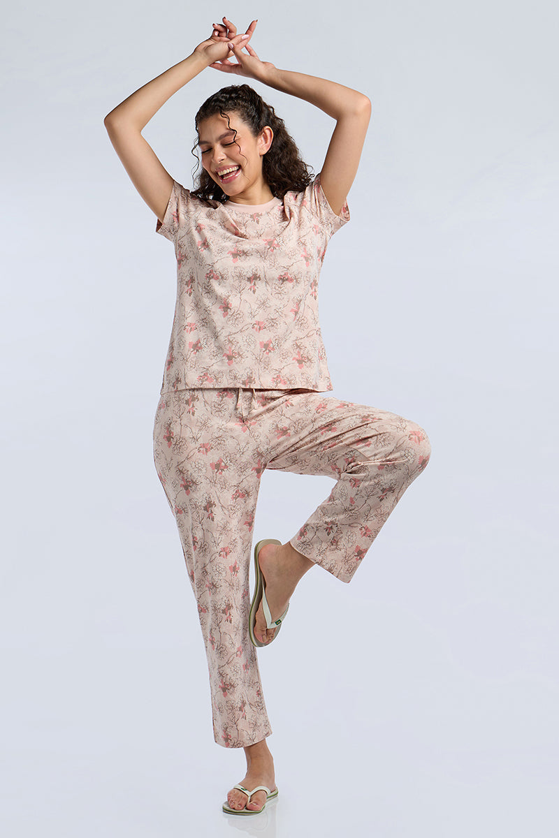 Lounge Laze PJ Set - Petal Vogue Print Set - Image 5 of 6