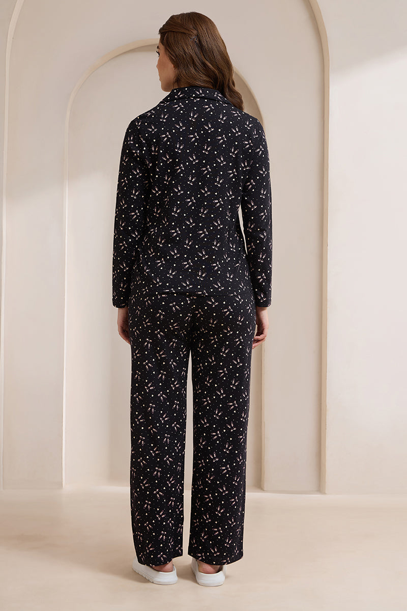 Dreamy Knit PJ Set - Bunny Print - Image 2 of 5