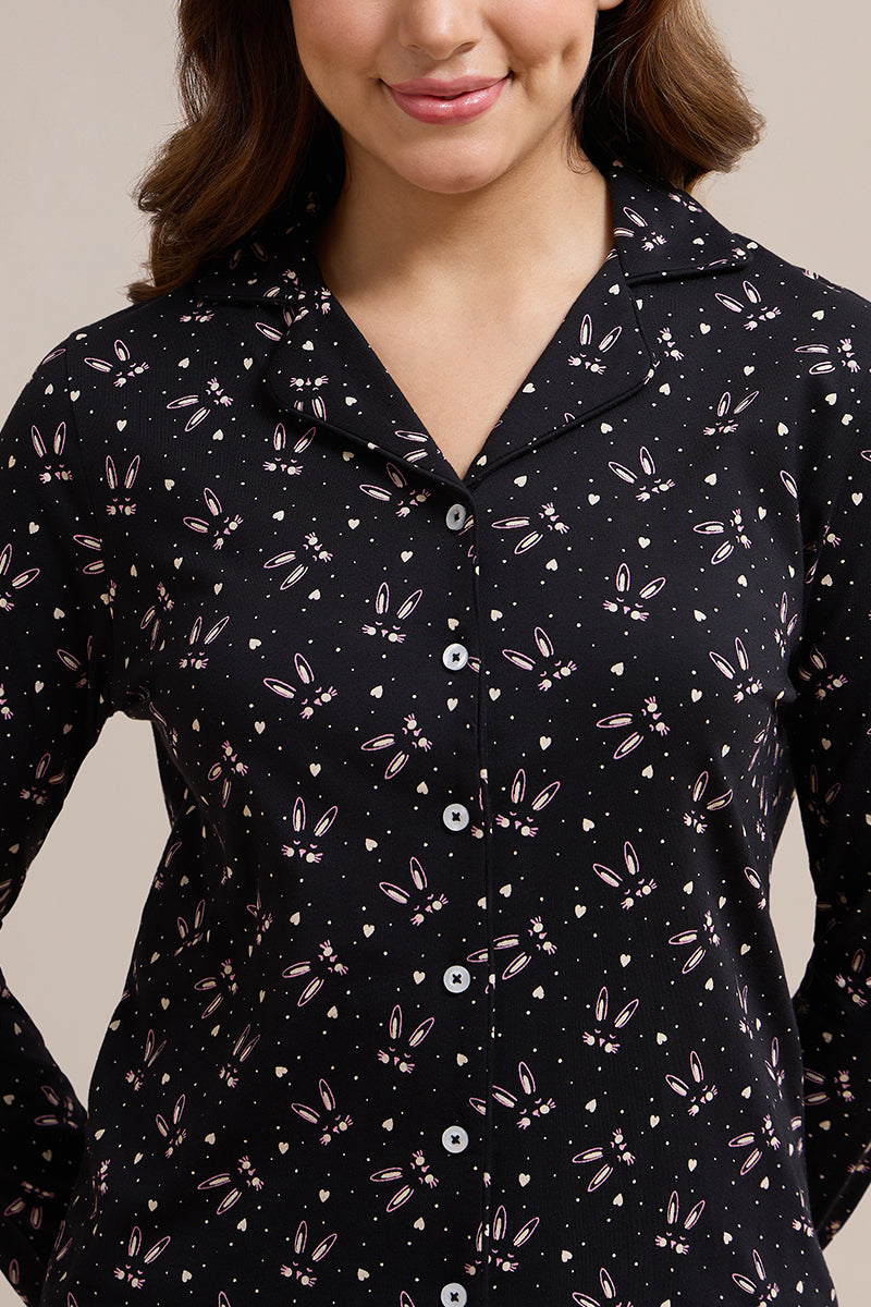 Dreamy Knit PJ Set - Bunny Print