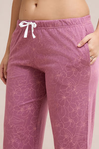 Dreamy Knit PJ Set - Mauve Floral Print thumbnail 4