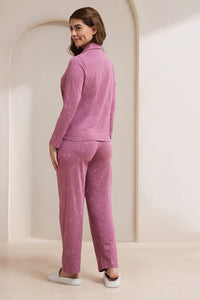 Dreamy Knit PJ Set - Mauve Floral Print thumbnail 2