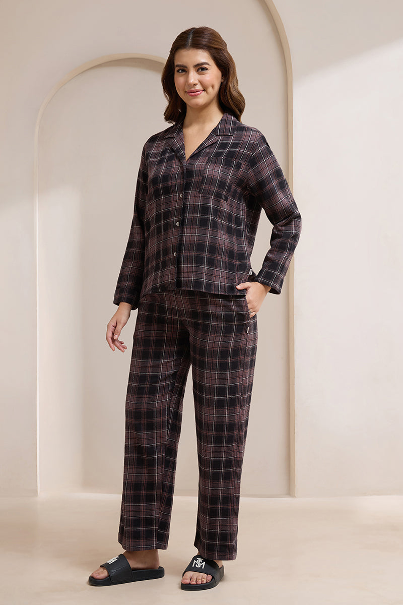 Flannel Fantasy PJ Set - Cozy Clash Checks Print - Image 5 of 5