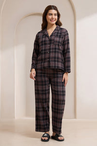 Flannel Fantasy PJ Set - Cozy Clash Checks Print - color option