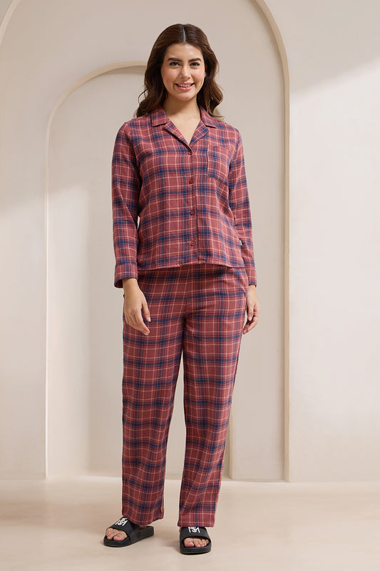 Flannel Fantasy PJ Set - Echo Plaid Print